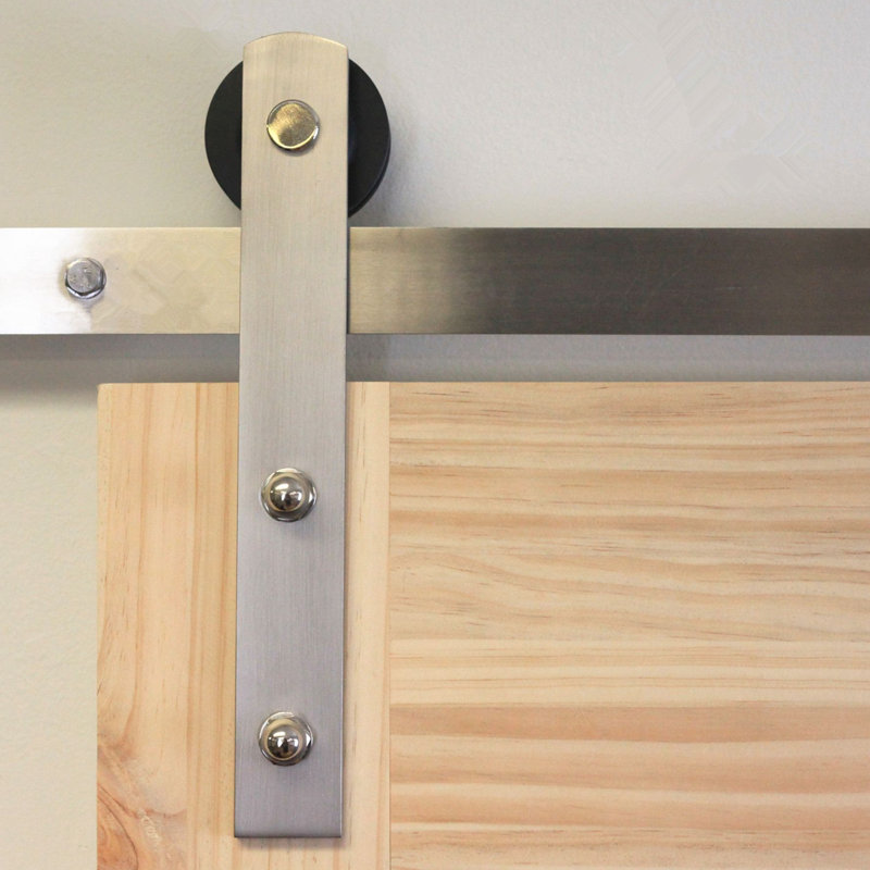 Homacer Straight Stainless Brushed Nickel Steel Standard Single Barn